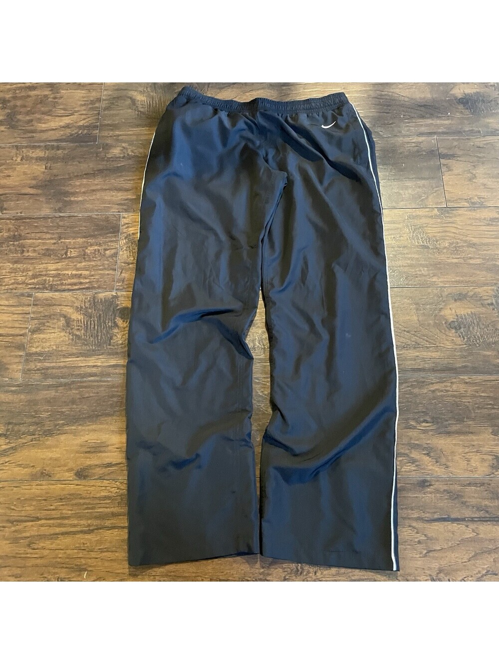 Vintage 90s Nike Windbreaker Pants Men’s L Black&White  Jogger Swoosh